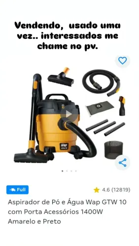 Desapego do meu aspirador de pó e água