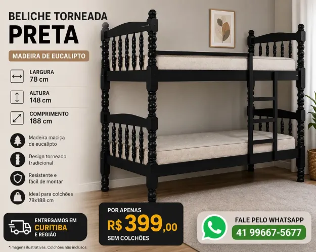 Beliche torneada várias cores