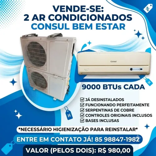 2 Consul Bem Estar 9.000 BTUs