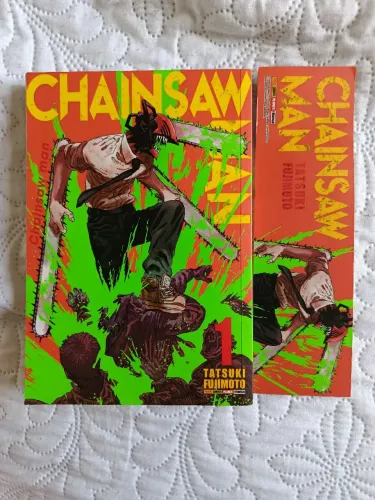 Mangá Chainsaw Man Vol. 1 + Marcador Original - Seminovo