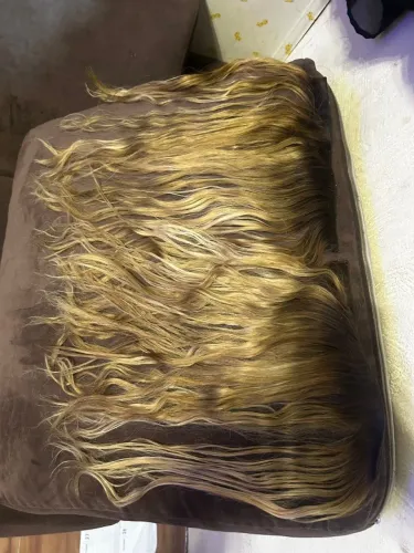 Cabelo humano mega hair loiro