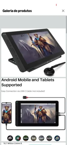 Mesa digitalizadora HUION Kamvas 13