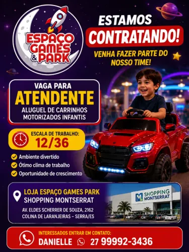 vaga para atendente