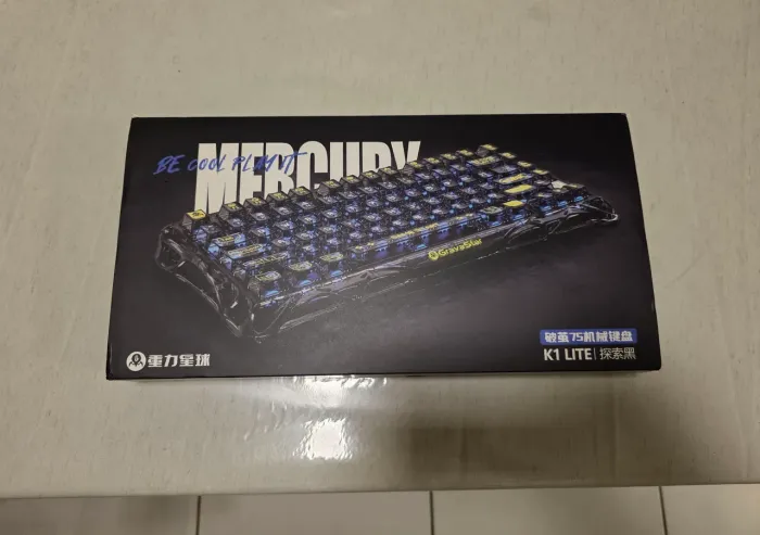 Teclado Mecânico GravaStar Mercury K1 Lite Black Transparente