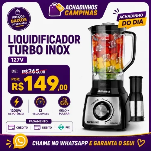 LIQUIDIFICADOR TURBO INOX