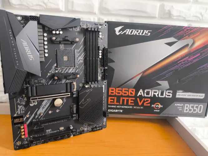 Placa mãe B550m aorus elite V2 ATX am4 ddr4 placa com caixa e garantia, Alien.tec