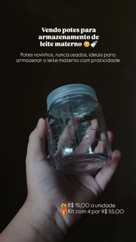 Pote P/ armazenamento de leite