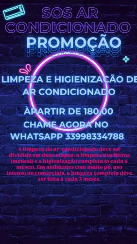 Limpeza e higienização de ar condicionado 