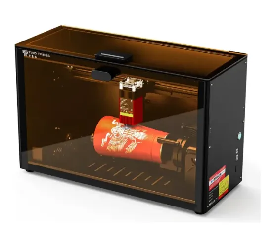 Máquina de Gravação a Laser TwoTrees TS5 7W com Rolo 4 em 1 - Super Novo