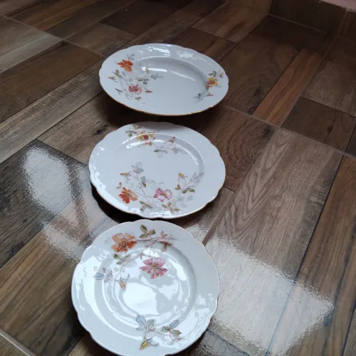 3 pratos porcelana inglês 