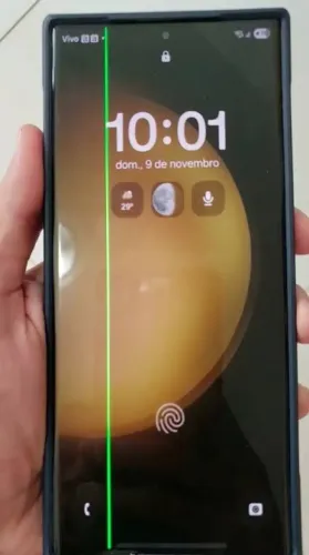 S23 ultra tela com linha