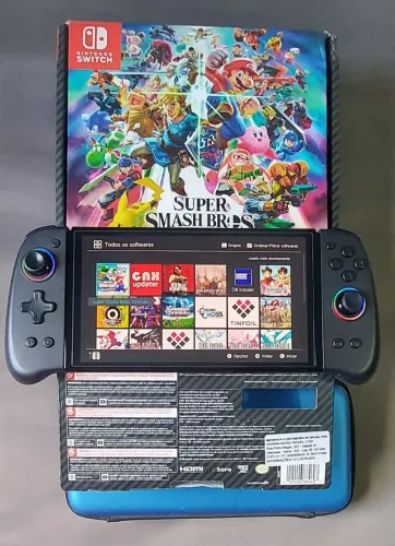 Nintendo Switch Oled 256gb edição smash bros Desblock em estado perfeito