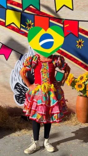 Vestido junino juvenil/ infantil