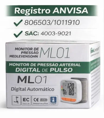 ? MEDIDOR DE PRESSÃO DIGITAL DE PULSO MEDLEVENSOHN - NOVO!