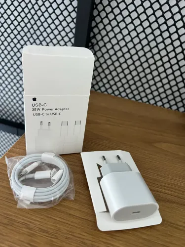Carregador Usb-c Turbo Para Iphone 15 16 Plus Pro Max E Cabo Branco