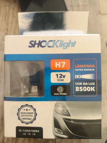 Lâmpada super branca H7 cor 8500k para carro 