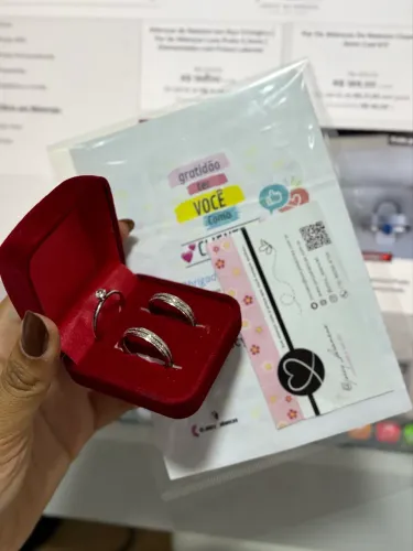     Alianças Prata em aço cirúrgico com Acabamento diamantado - FSA  ?