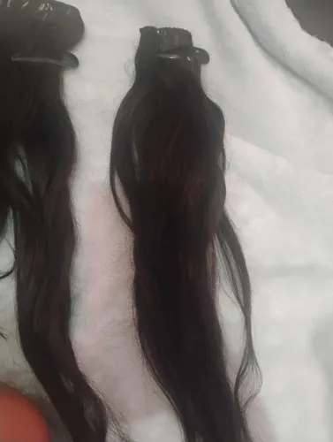 Cabelo 100% humano 3 tê-las mais de 400 gramas,65cm muito conservado .