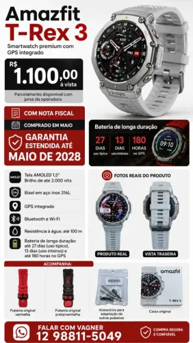 Smartwatch Amazfit T-rex 3 1,5 Amoled