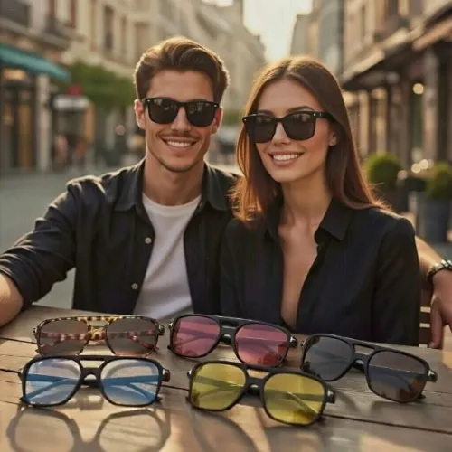 Óculos Aviador Moda Blogueira Estilo Tendência - Óculos de sol moda Várias Cores