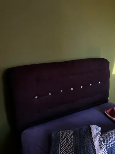 Cabeceira estofada cama box de casal