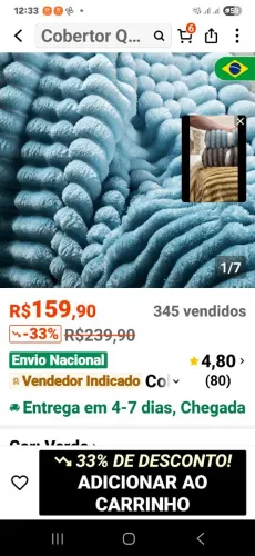 Cobertor lindo novo sem uso maciez total e leve façil de lavar