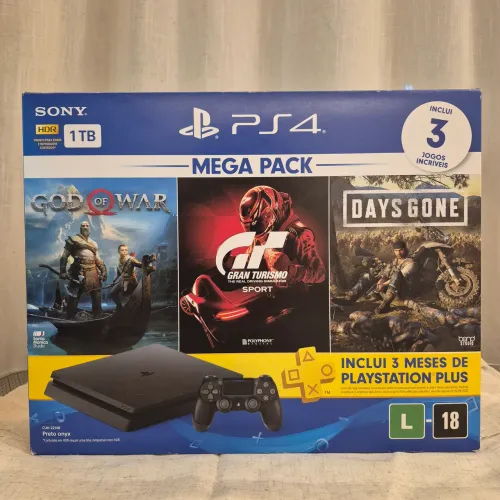 PlayStation Slim 4 1TB - Mega Pack - PS4