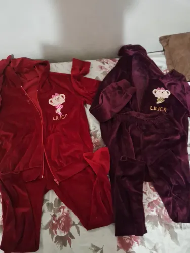 Conjunto de veludo infantil
