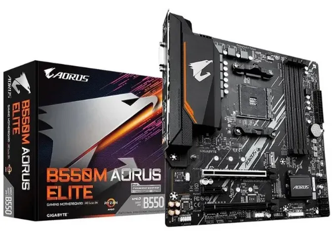 B550M AORUS ELITE GIGABYTE AM4 (Novas + garantia)