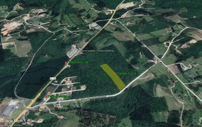 Lote/Terreno para venda com 34200 metros quadrados em Rio Maior - Urussanga - Santa Catari