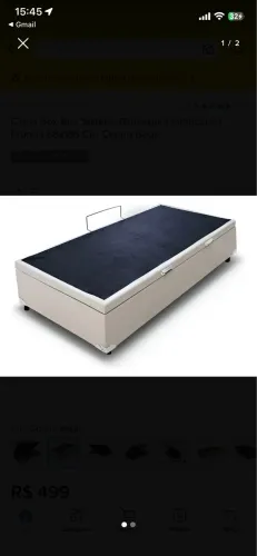 Cama Box Baú Solteiro Blindagem 88x188 Cor Corino Bege