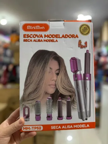 Kit escova alisadora e modeladora  Seca ,alisa e modela 