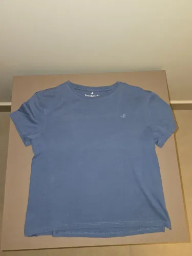 Camiseta Lisa Azul Brooksfield Tamanho 10