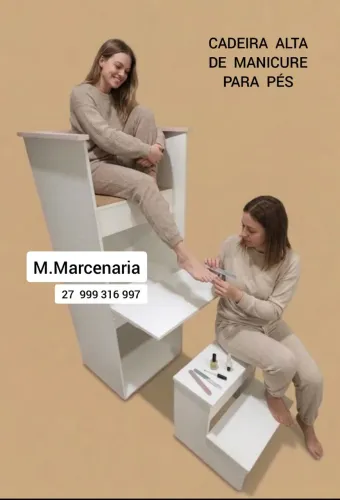 CADEIRA ALTA DE MANICURE PARA PÉS