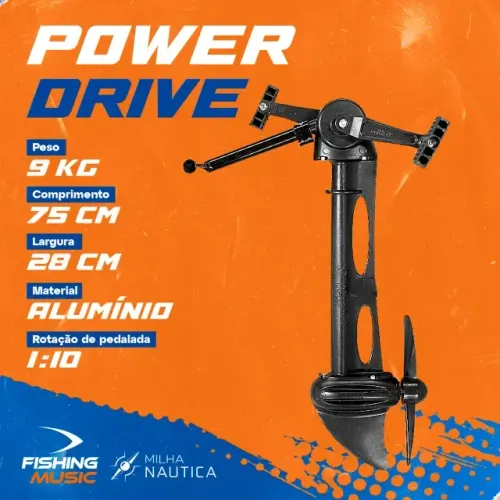 PEDAL PARA CAIAQUE POWER DRIVE DA MILHA NAUTICA ZERO PRONTA ENTREGA