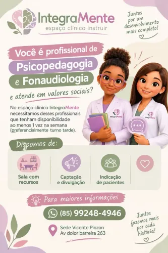 Vaga psicopedagogia e Fonaudiologia 