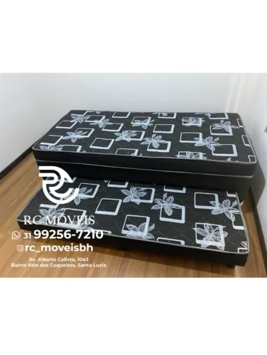 Cama Box Solteiro Bibox com Cama Auxiliar D33 88x1,88 Direto da Fábrica