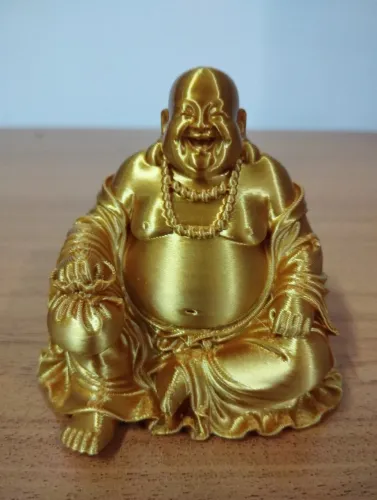 Estátua Buda Sorridente Decorativo - Impressão 3D