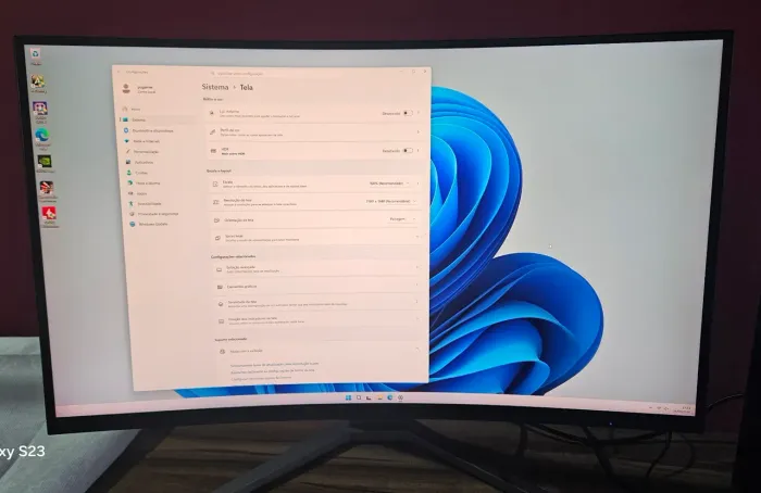 Monitor 27" curvo QHD 165hz