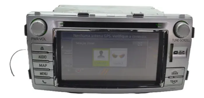 Radio Multimidia Painel Toyota Hilux 2013 Original Cinza