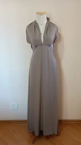 Vestido longo de festa alcaçuz