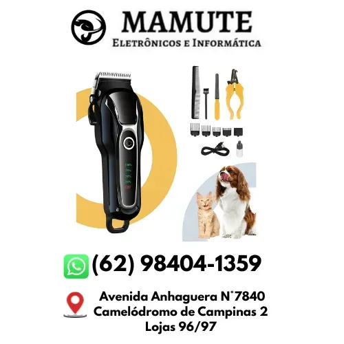 Máquina Tosa Pet Kemei Km-1991 S/ Fio com Kit Acessórios Gato Cachorro