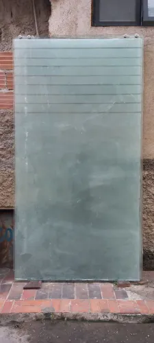 Porta de Vidro Box jateado