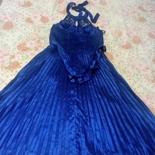 Vestido longo azul