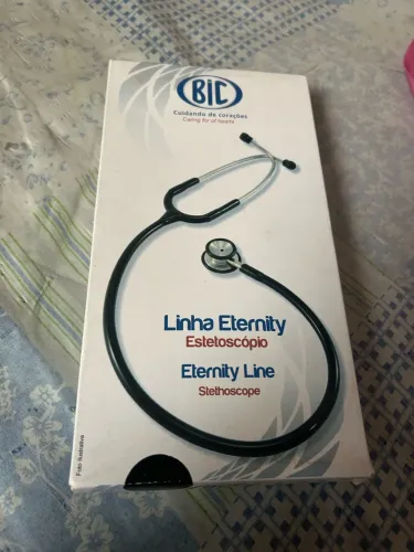 Estetoscópio BIC Eternity Preto - Com Caixa