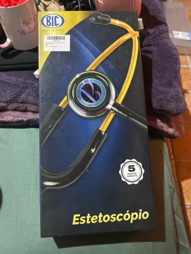Estetoscópio Inox Duplo Adulto Infantil Gold Rainbow BIC Açaí
