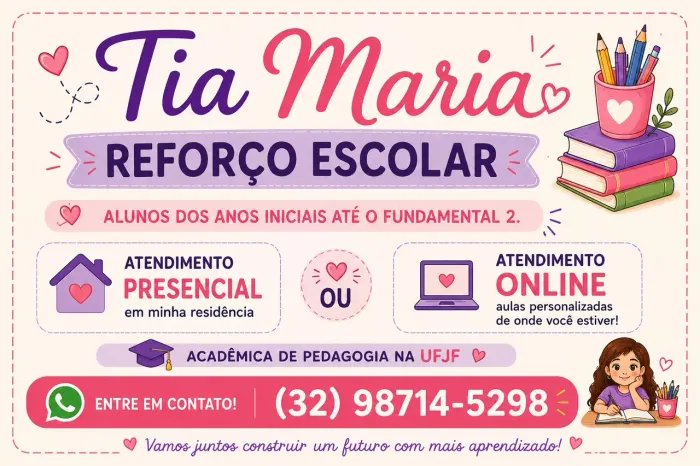Reforço Escolar Zona Norte.