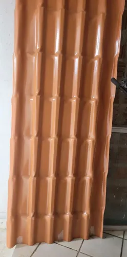 Telha de PVC Plan Ondulada Cerâmica 197x88cm Terracota - Nortelit