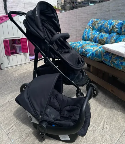 Carrinho de bebê com Bebê conforto Galzerano 3 em 1