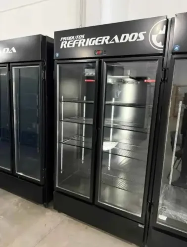 ac refrigerador visa cooler 2 portas total black com led novo